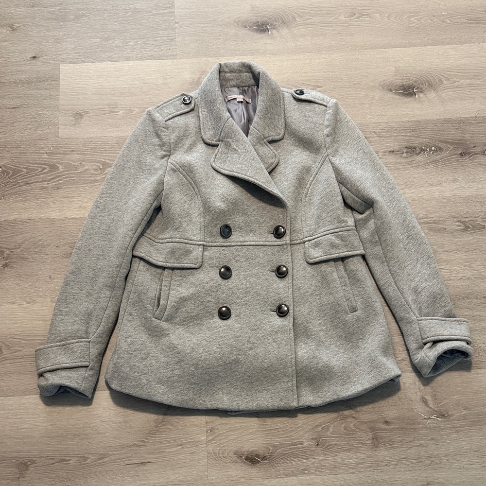 GAP Women's Light‎ Gray Pea Coat